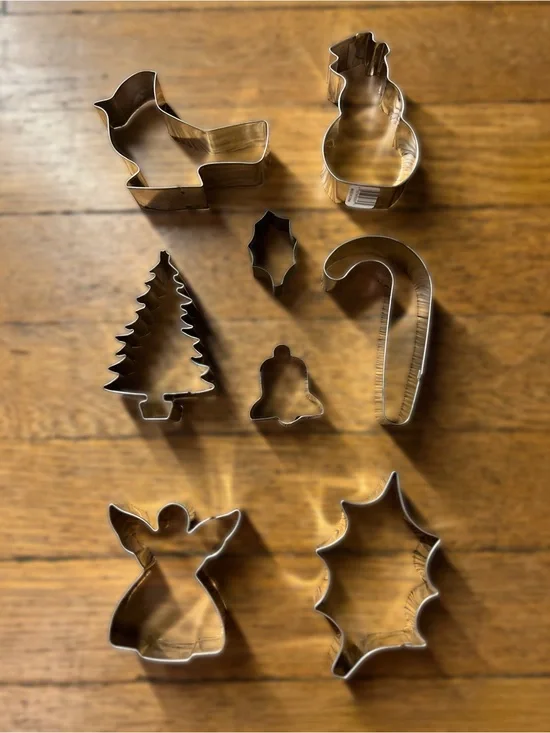 Holiday Cookie Cutter Set - Silver Stainless Steel