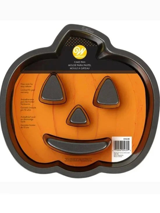Pumpkin Shaped Cake Pan Non-Stick Steel Wilton 11
