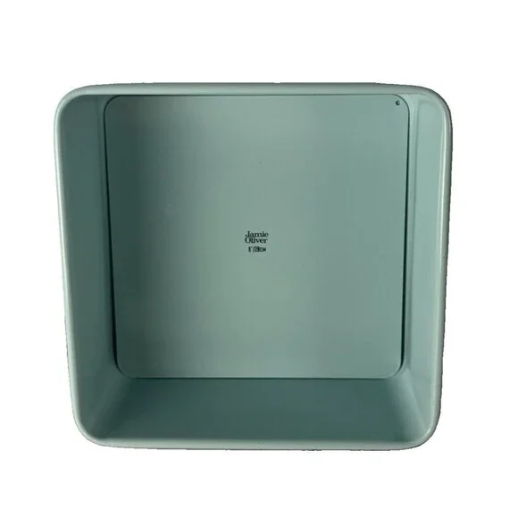 Jamie Oliver 8 Inch Square Cake Pan Non Stick Removable Bottom Aqua Blue