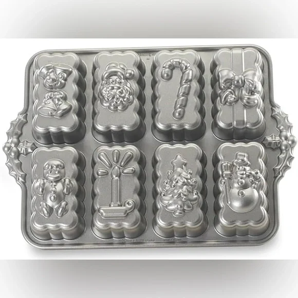 Nordic Ware Holiday Mini Loaves Pan EUC‎