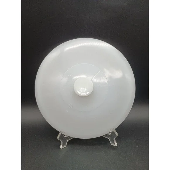 Vintage White Milk Glass LID Round 7.75