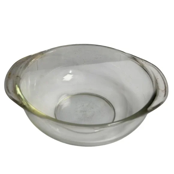 VTG Pyrex Casserole Dish Clear Glass Round 023 1 1/2 QT Ovenware Made In USA