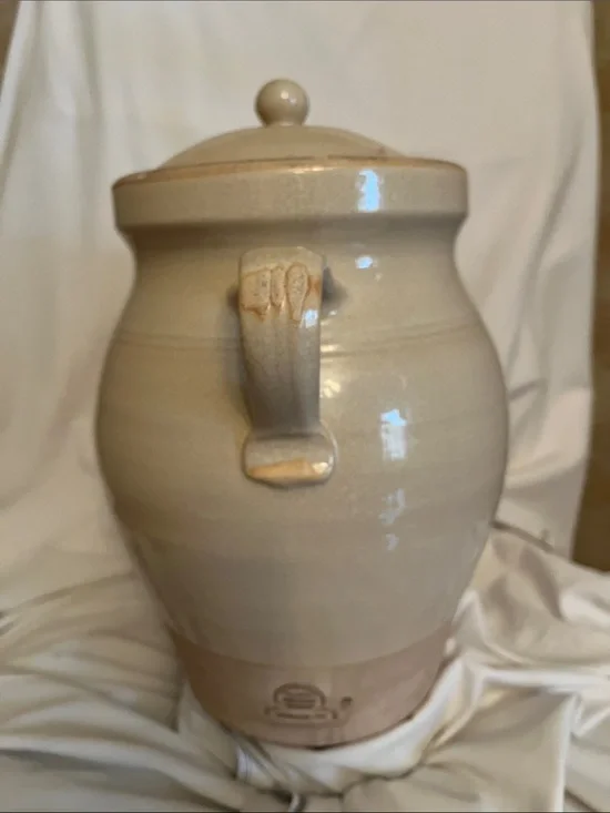 Handmade Glazed Ceramic Jar with Lid