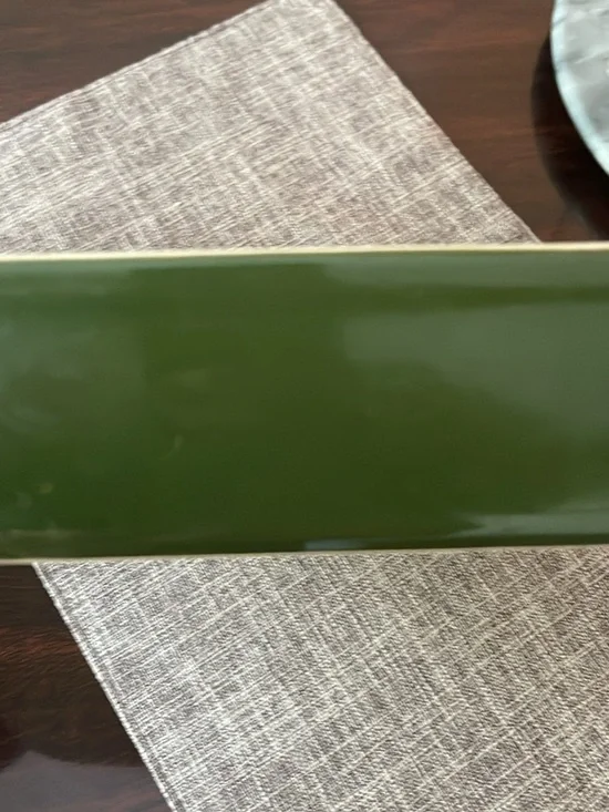 Glossy Olive Green Rectangular baking dish