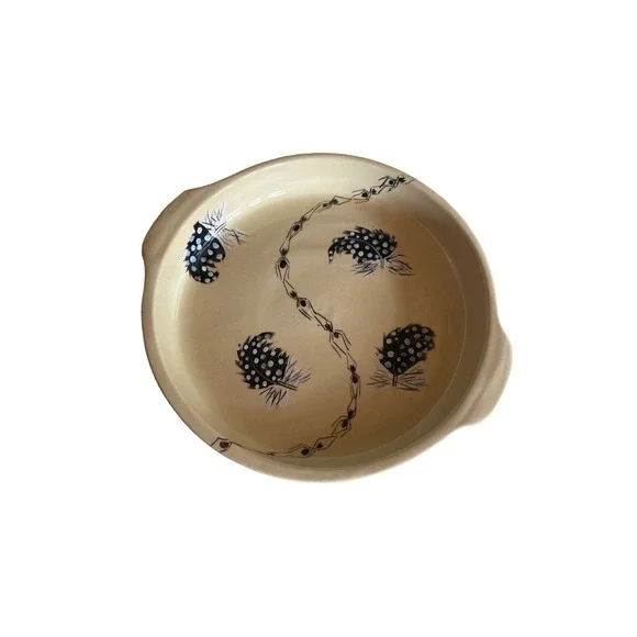 Phineas Ceramics Lewa Kenya Ants Feather Illustration Tart Dish Plate