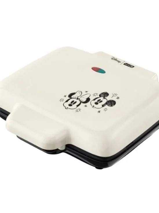 Disney Cream Waffle Maker with Mickey & Minnie Artwork