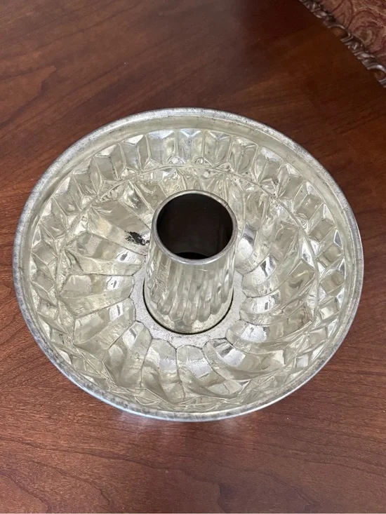 MCM Kaiser Bundt Pan West Germany Aluminum Fluted Cake Mold Jello Farmhouse 8.5”
