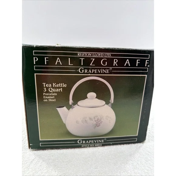 PFALTZGRAFF Grapevine Tea Kettle NEW in BOX! 3 Quart Style 60016