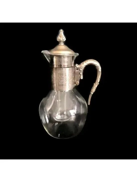 Mid Century Coffee Carafe, Glass Coffee Carafe with Lid, Hot Cold Beverages