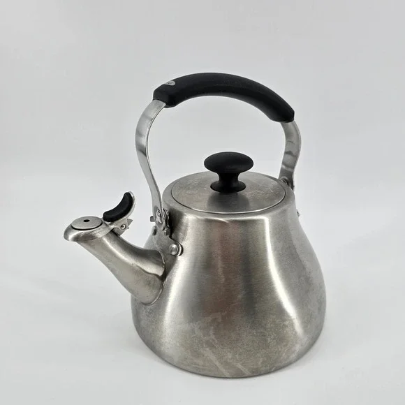 OXO Classic Tea Kettle Stovetop Whistling 18/8 Stainless Steel Silver 1.7QT
