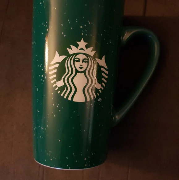 Starbucks 2020 Green and‎ White Speckle Coffee Mug 16oz fl.