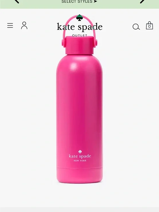 kate spade Bright Pink Insulated Bottle with Handle
