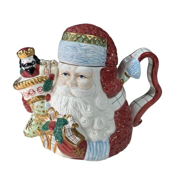 Avon China Santa Claus Nutcracker Creamer Pitcher‎ Christmas Collectible Novelty