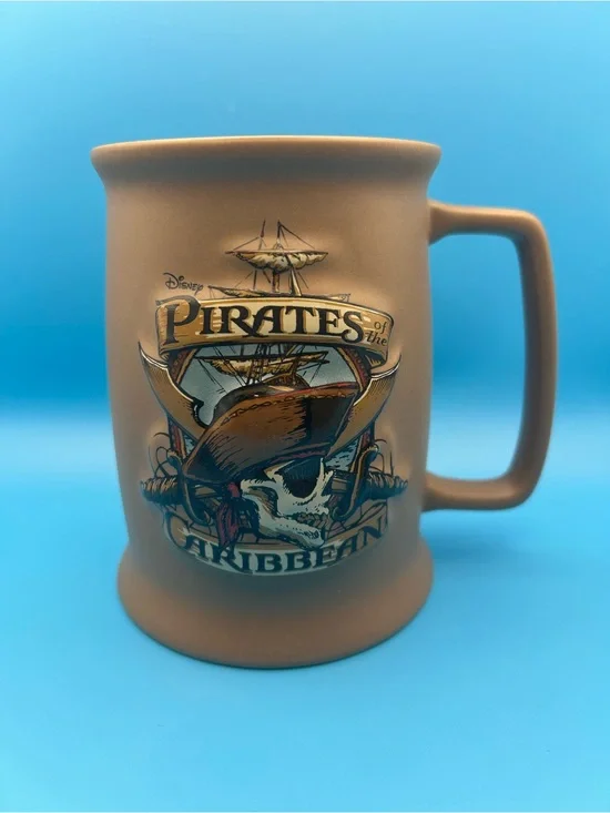 Disney Tan Ceramic Mug with Castle Logo