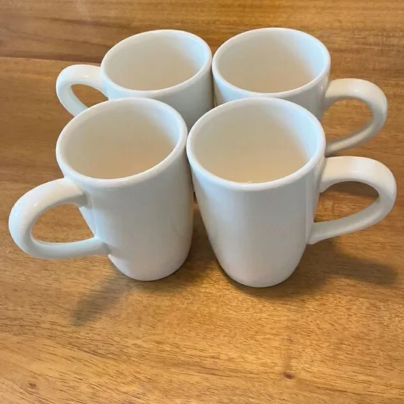 Pier 1 Essential Colours  Cream Chunky Mugs (4)