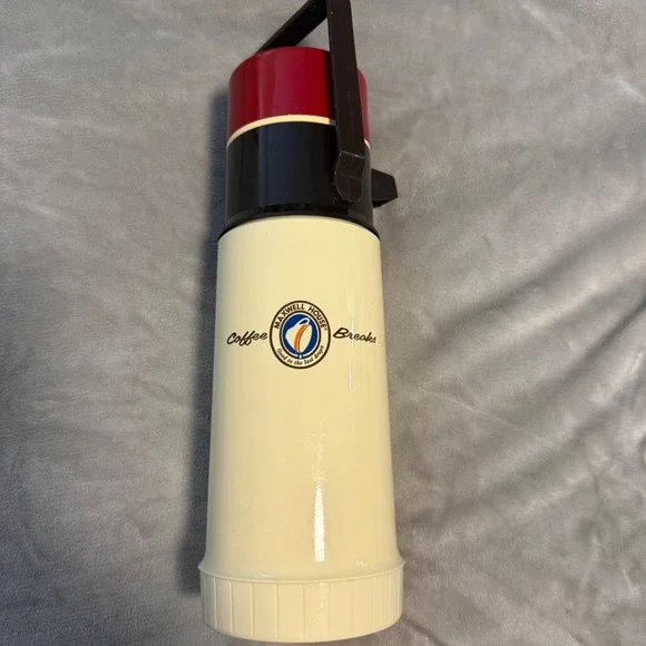 Vintage Maxwell House Coffee Pump Thermos 1 Liter‎ USA 1970s