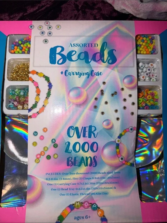 Assorted Beads Craft Kit - Multi Color