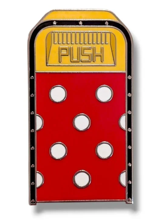 Minnie Mouse Disney Pin: Push Trash Can