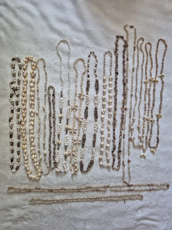 Vintage Hawaiian Handmade Shell Necklace Collection