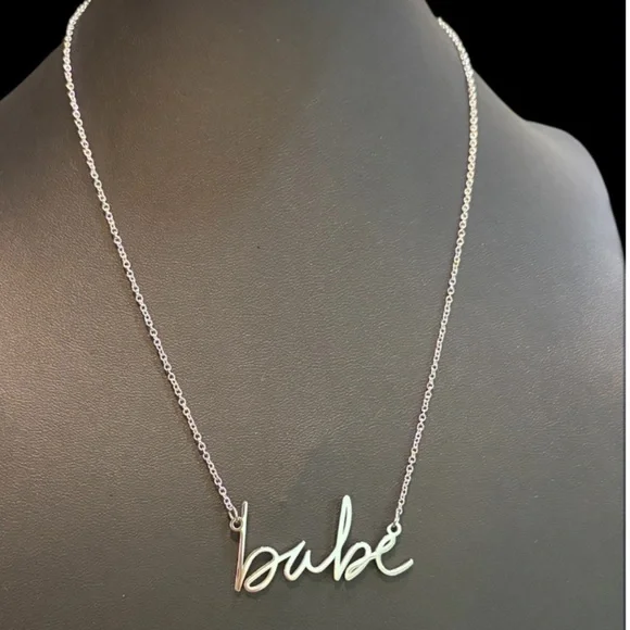 Silver 'babe' Necklace