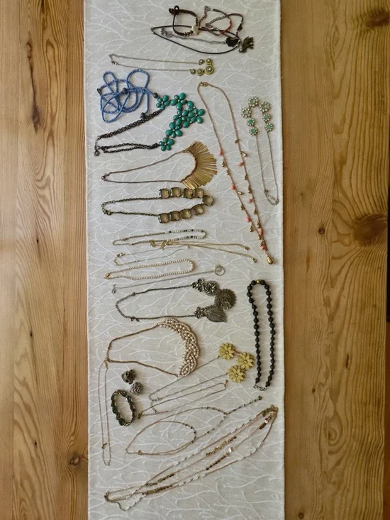 Assorted Women's Fashion Necklace - Gold, Pearl, Turquoise, Black, Coral Accents