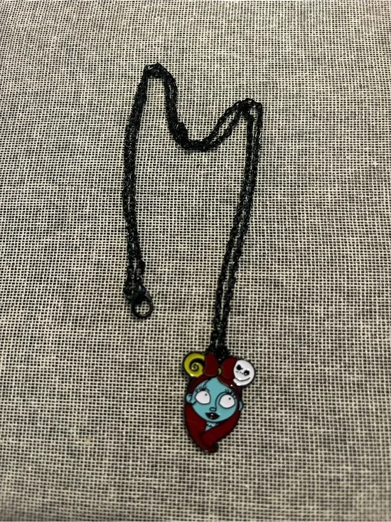 Nightmare Before Christmas Black Chain Necklace with Sally Pendant