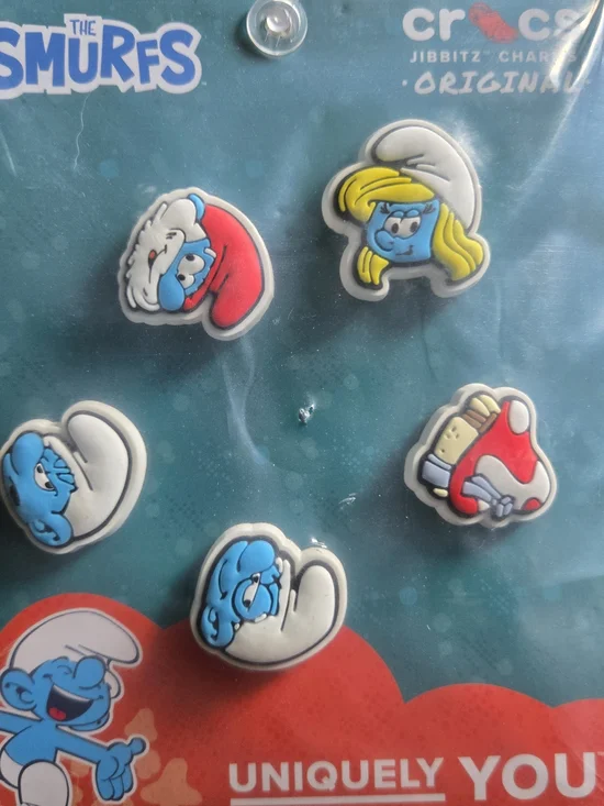 The Smurfs Crocs Jibbitz Charm Set - Blue & Red Characters