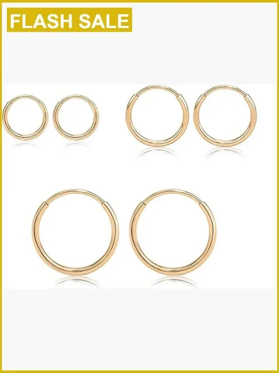 Titanium Slim Huggie Hoop Earrings Hypoallergenic Sensitive Ears