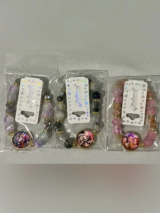 K-pop Beaded Charm Bracelet - Set of 3