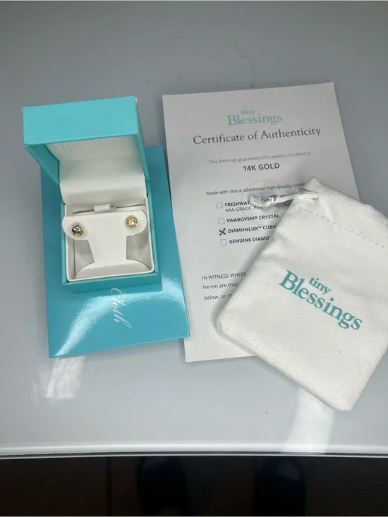 Tiny Blessings 14K Gold Jewelry Certificate - Gold