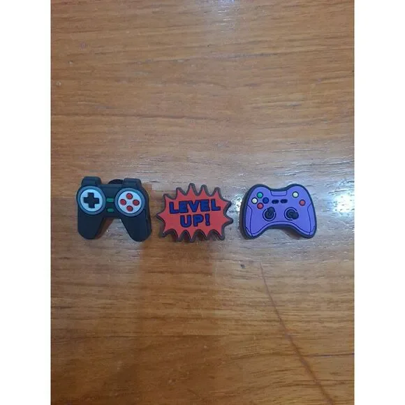Lot Of 3 Video Gamers Themed Croc Charm Jibz Games Game‎ Controllers Lost