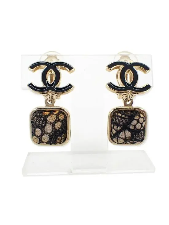 Chanel Cc Logo Clip-On Earrings Metal #228839C87B