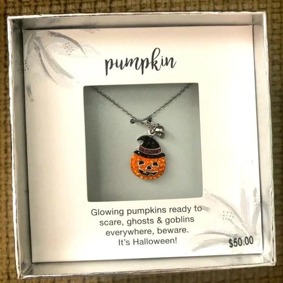 Halloween Jack o Lantern Necklace