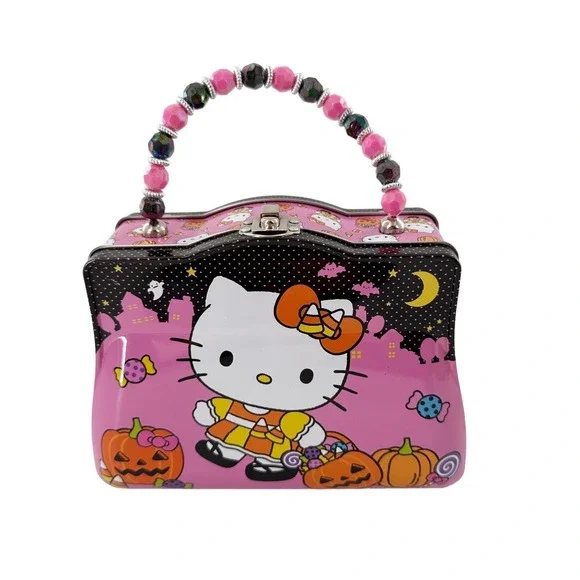 Hello Kitty Sanrio Halloween Candy Tin Lunchbox Exclusive Toy Treats Jewels b‎