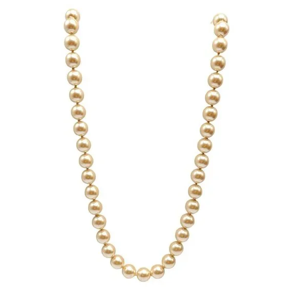 Joan Rivers Champagne Faux Pearl Beaded Necklace 27