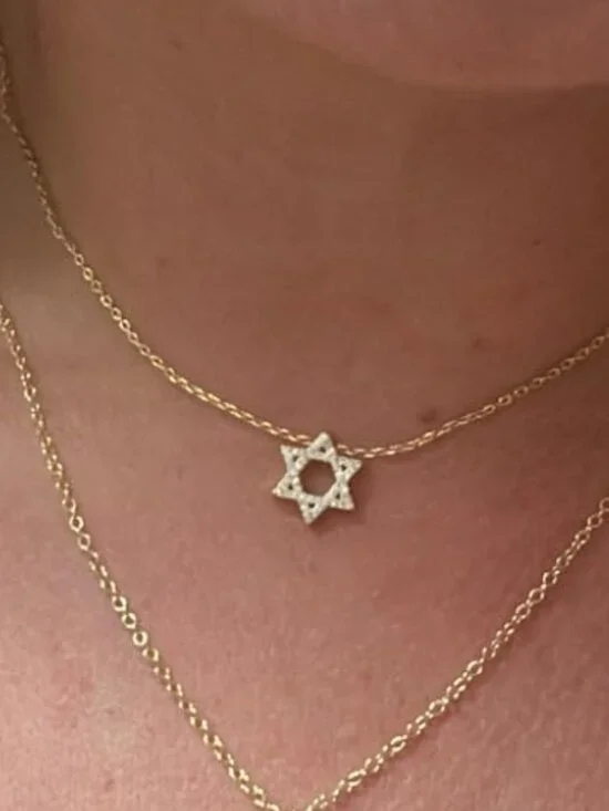 Neiman Marcus 14K Gold Plated Star of David Pendant Necklace