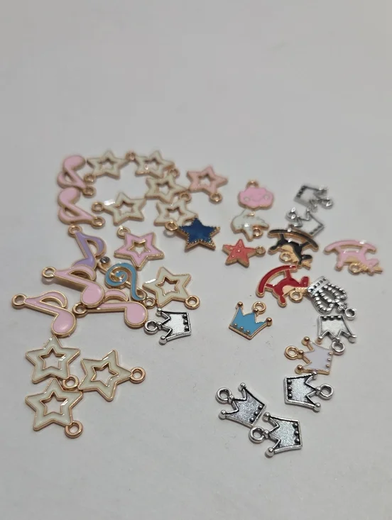 Kids Charm Assortment - Cute Star, Crown & Music Charms