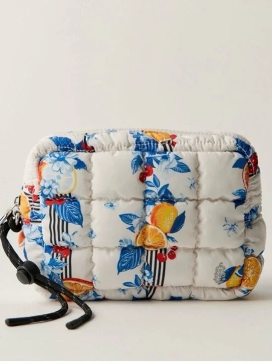 Free People Movement Quilted Mini Carry Case Pouch New  Tangerine 🍊 Dream