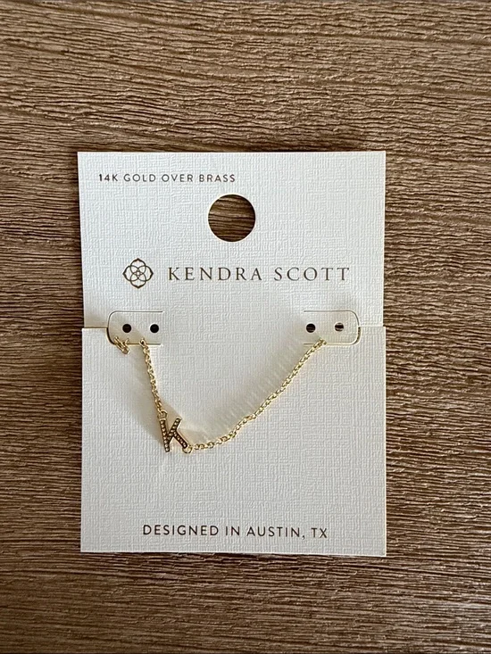 Kendra Scott Gold Initial “K” Necklace