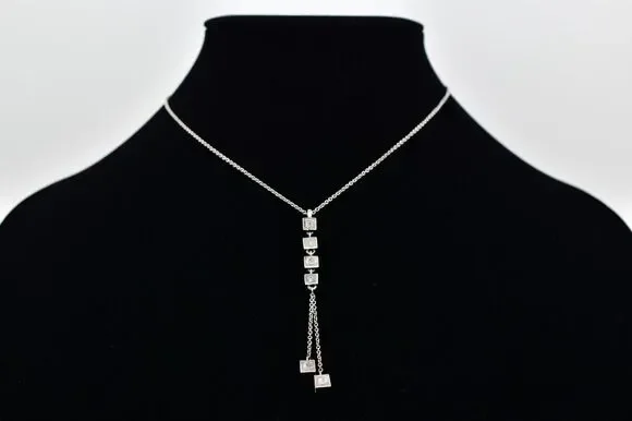 Christian Dior Vintage Letter Logo Necklace Pendant Tassel CD Signed 1990s BinBJ