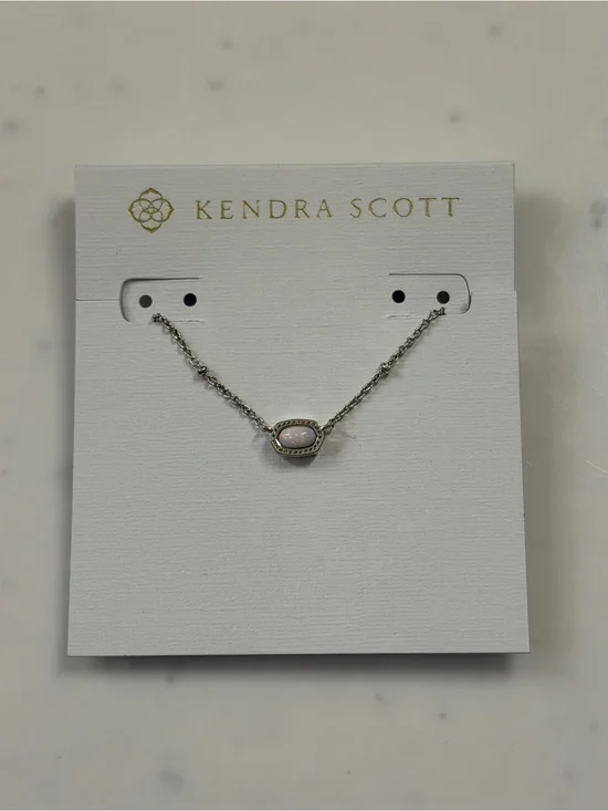 Kendra Scott Opal Pendant Necklace with Silver Chain