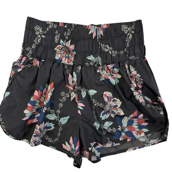 Free People Movement The Way Home Running Shorts Women Large Floral Athleisure