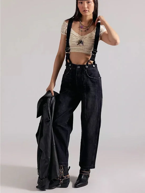 We The Free Berkley Suspender Jeans Size 29