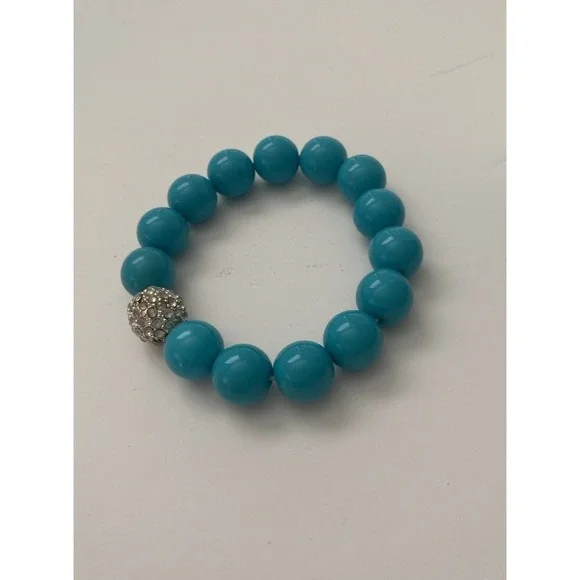 Stella & Dot Mini‎ Soirée Bracelet In Turquoise Bead Girls New In Original Box
