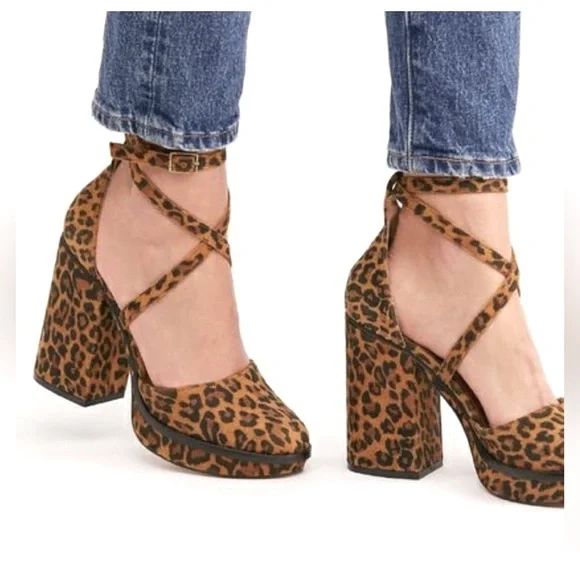 Free People Remi Platform heel in cheetah