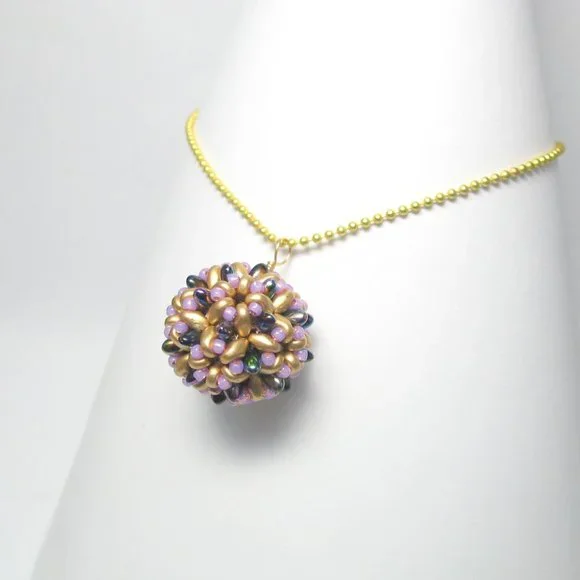 Handwoven Beaded bead Pendant Necklace