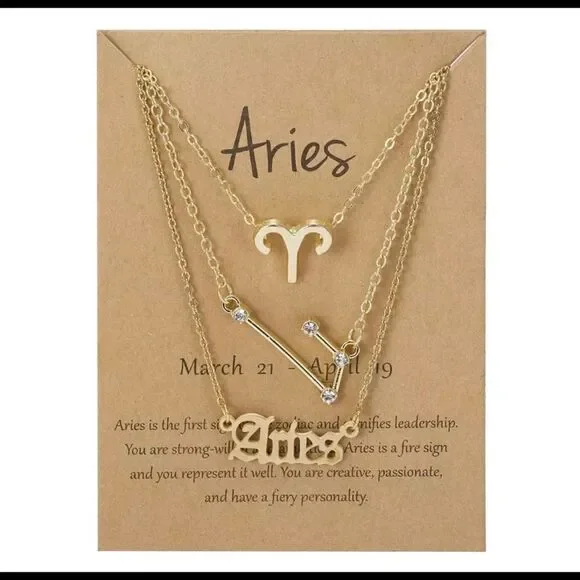 ARIES 3 PIECE‎ SET ZODIAC, CONSTELLATION, SIGNATURE NECKLACES