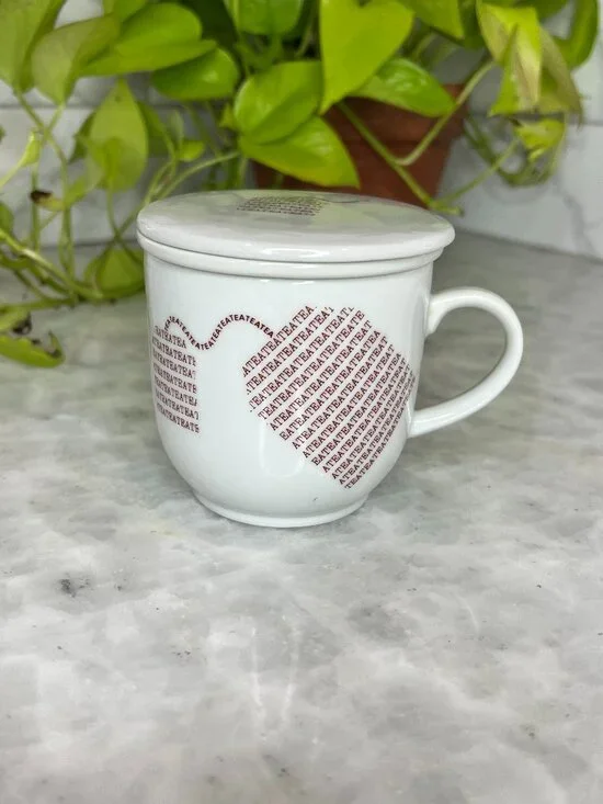 Vintage Toscany Collection Japan Tea Infuser Mug with Lid Loose Leaf Steeper Cup