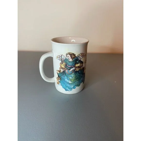 Vintage 1993 Potpourri designs‎ Holiday splendor angel coffee mug christmas