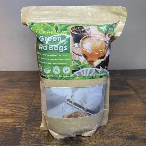 FreshDrinkUS Premium 175 Green Tea Bags 100% Natural & Pure from Green Tea Herba